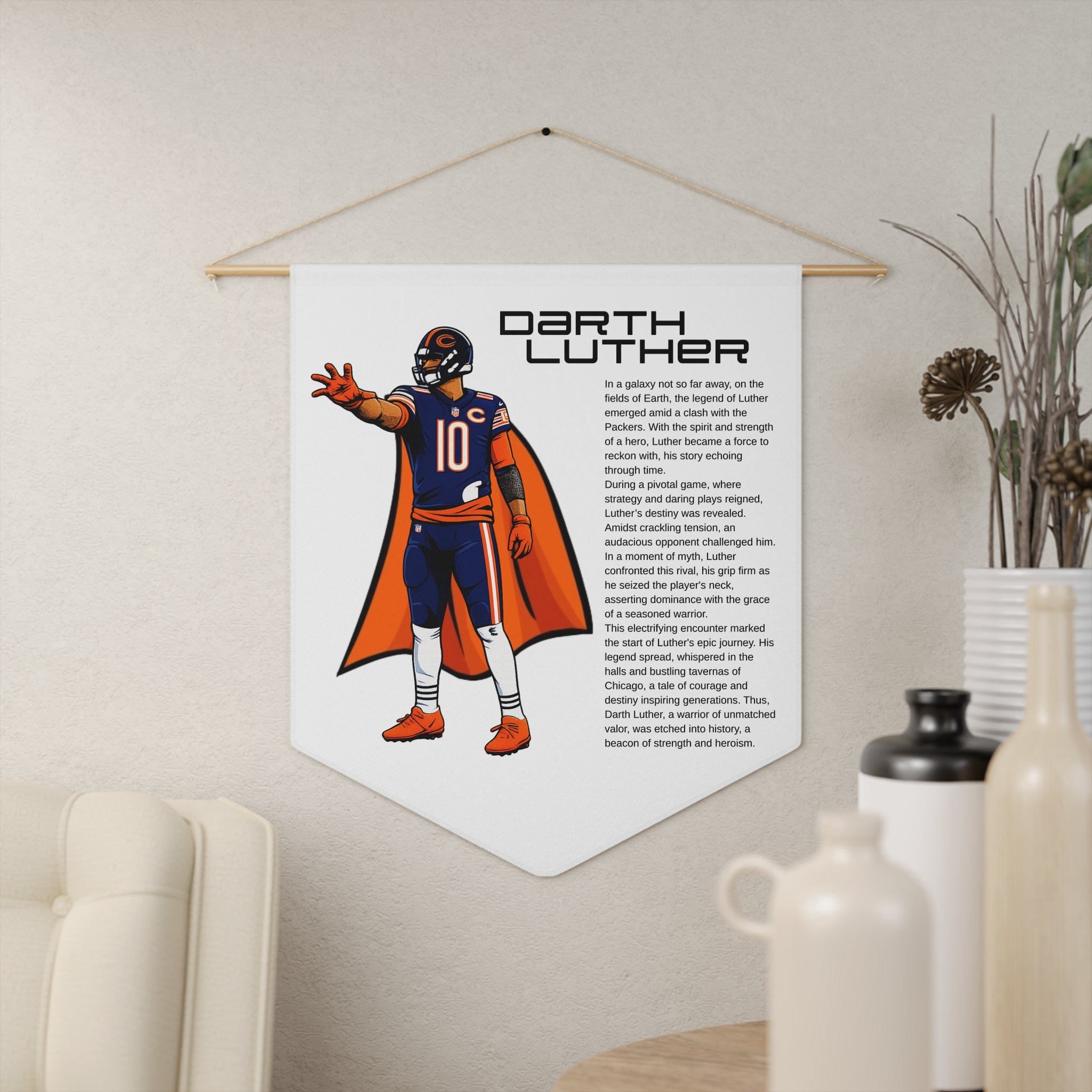 Darth Luther Football Pennant