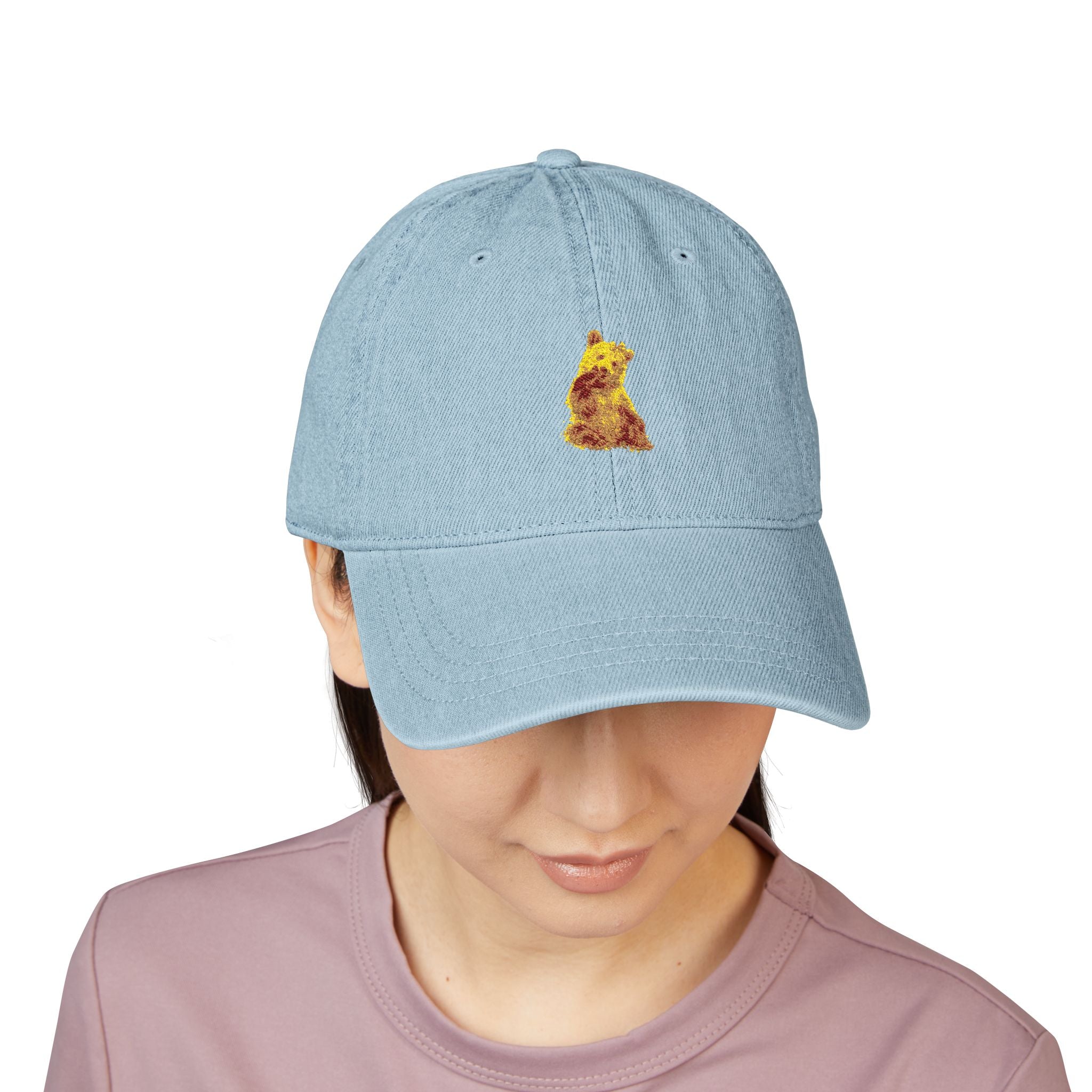 Embroidered Bear Denim Hat — Gooooo Sports!