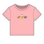 Here for the Hot Dog, Beer & Nachos Graphic Crop Top