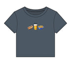 Here for the Hot Dog, Beer & Nachos Graphic Crop Top