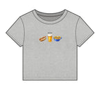 Here for the Hot Dog, Beer & Nachos Graphic Crop Top