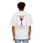 Chicago Bulls Derrick Rose #1 Banner Heavyweight Boxy Tee