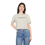 "I’m just a girl, standing in front of a team, asking them to Bear Down." — Crop Tee