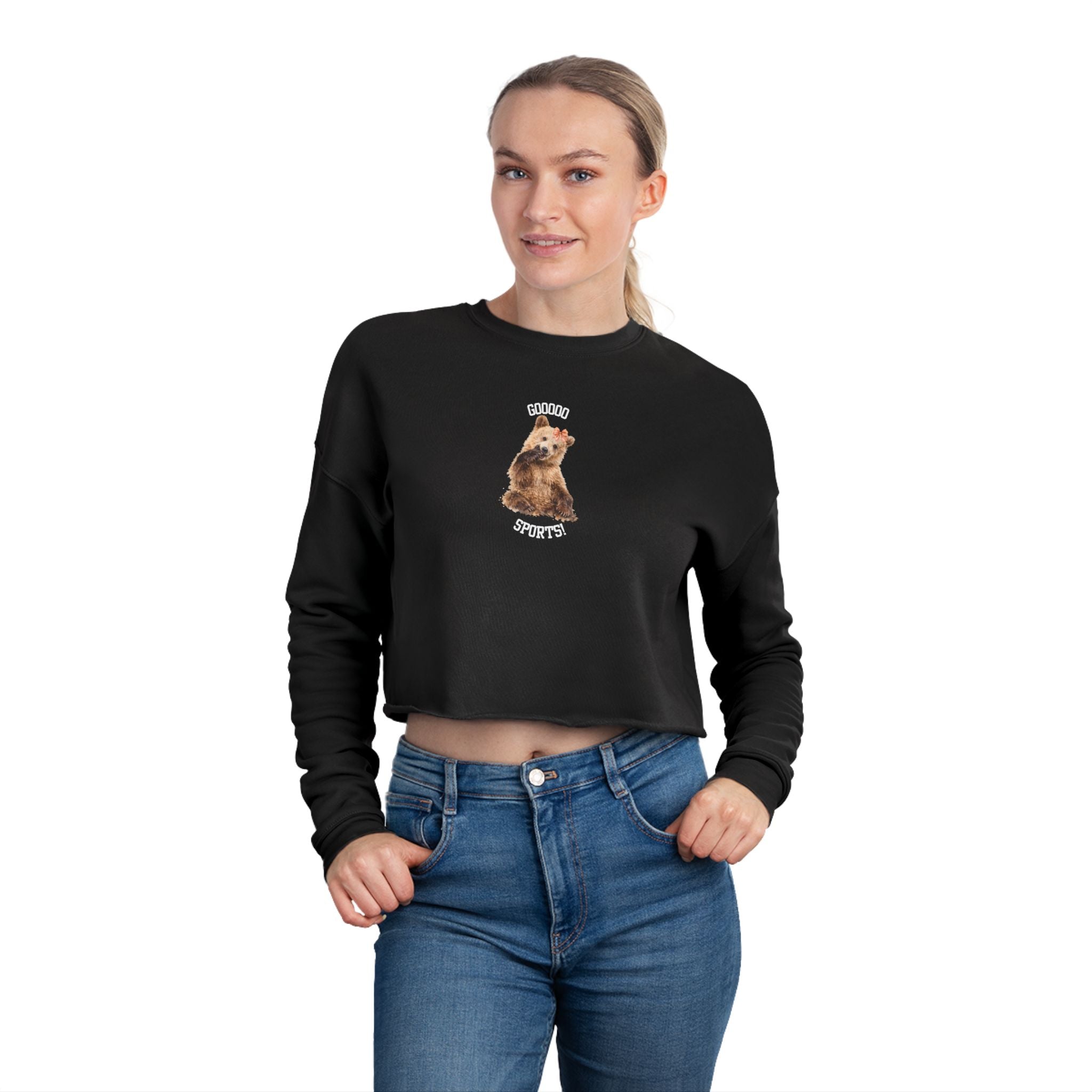 Gooooo Sports! — Cropped Sweatshirt Graphic (Women's)