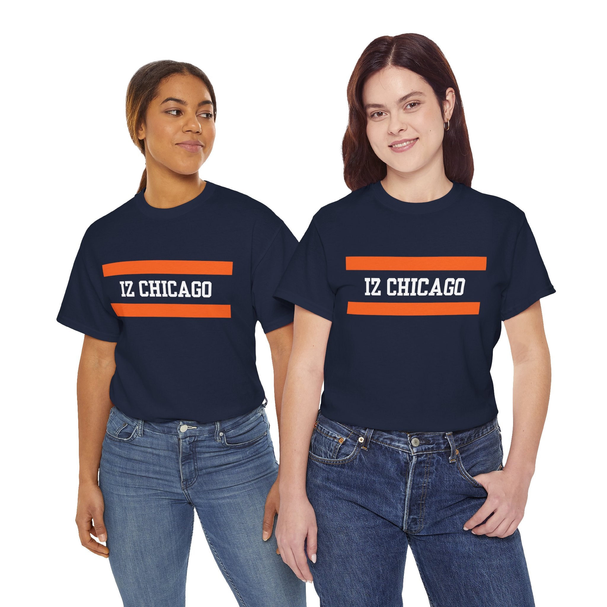 ‘IZ Chicago’ T-Shirt — Retro Stripe Graphic Tee
