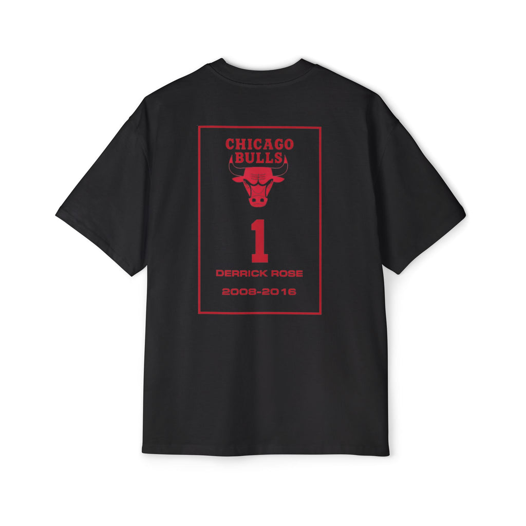 Chicago Bulls Derrick Rose #1 Banner Heavyweight Boxy Tee