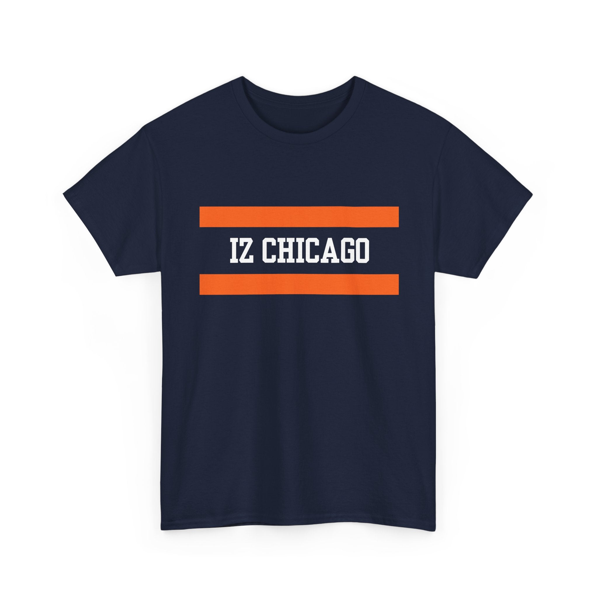 ‘IZ Chicago’ T-Shirt — Retro Stripe Graphic Tee