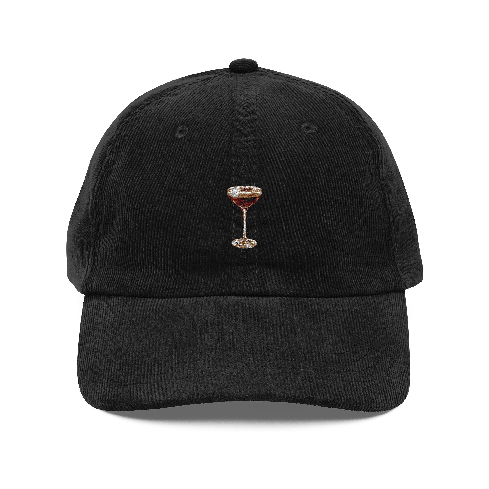 Corduroy Embroidered Espresso Martini Vintage Cap
